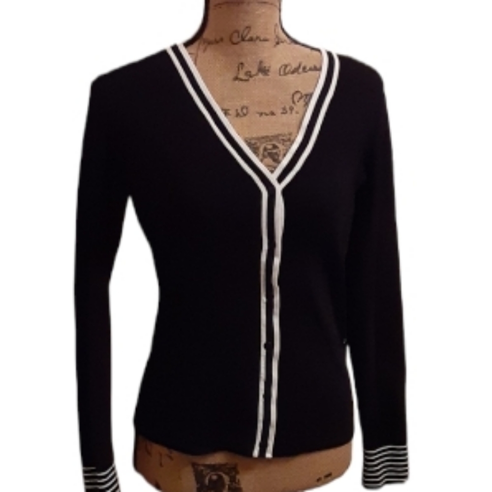 George Button Front Sweater Cardigan